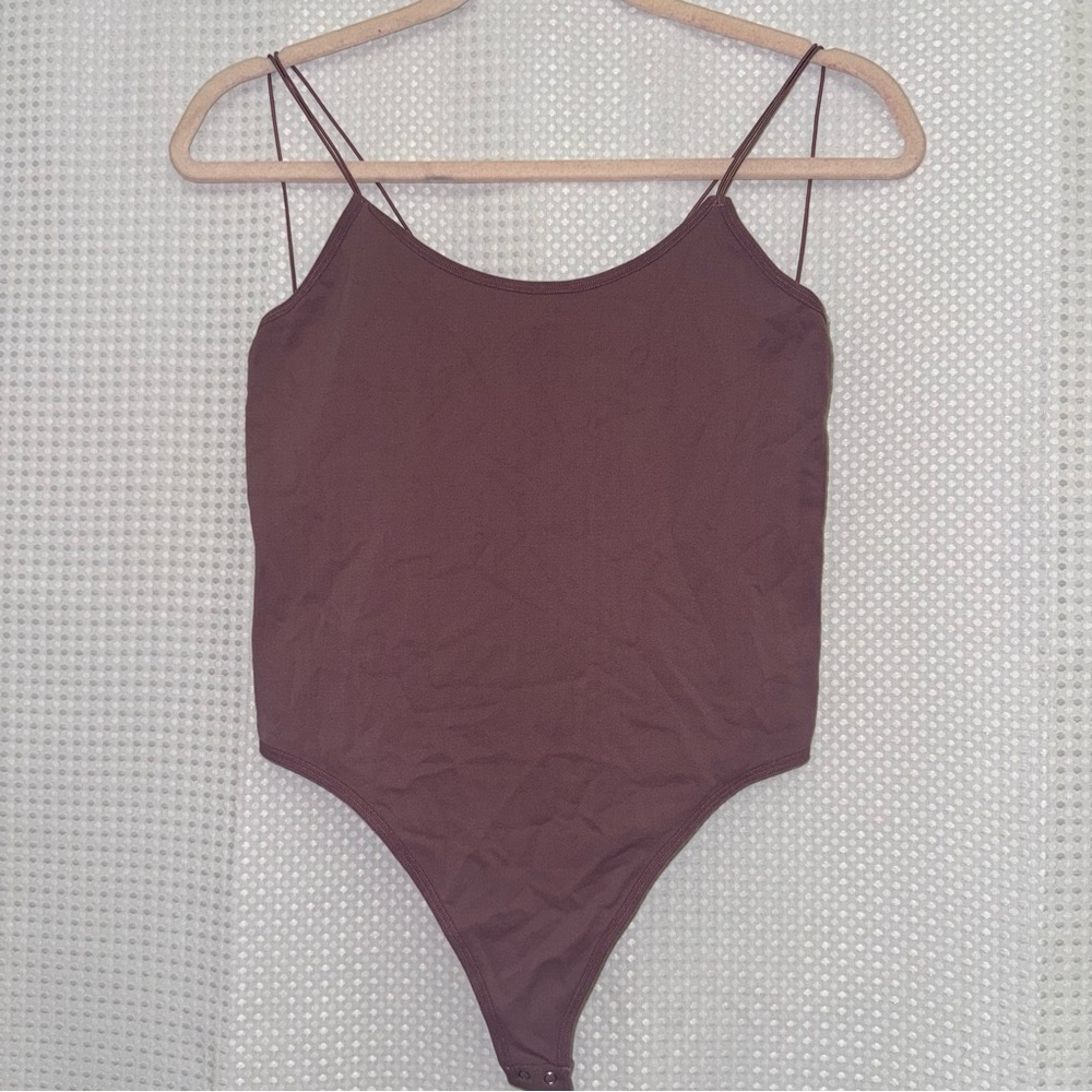 Free People dusty purple strappy back bodysuit M/L NWT - Picture 2 of 5